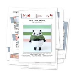 Otto the Panda amigurumi pattern by Elisas Crochet