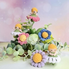 Reversible Mini Flower Fairy amigurumi pattern by Chibiscraft
