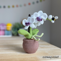 Bumble Blossom Orchid amigurumi by erinmaycrochet