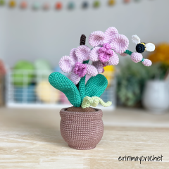 Bumble Blossom Orchid amigurumi pattern by erinmaycrochet