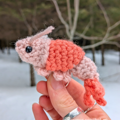 Shrimply the best amigurumi pattern by Cosmos.crochet.qc