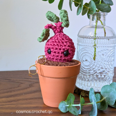 Sir Beetalicious the beet amigurumi pattern by Cosmos.crochet.qc