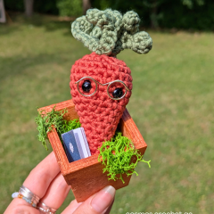Sir ginger root the Carrot amigurumi by Cosmos.crochet.qc