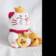 Lucky Cat amigurumi by EMI Creations by Chloe