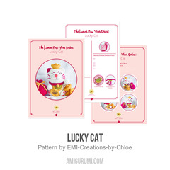 Lucky Cat amigurumi pattern by EMI Creations by Chloe