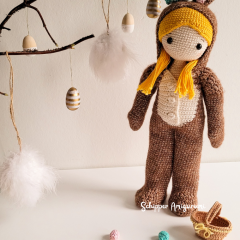 Outfit Bunny for doll Robin amigurumi pattern by Schipper Amigurumi