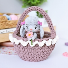 Easter Basket with Bunny and Sheep amigurumi pattern by apinchofcotton