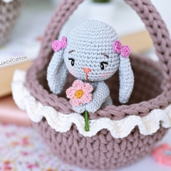 Easter Basket with Bunny and Sheep amigurumi pattern by apinchofcotton