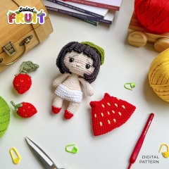 Salad Fruit - Strawberry amigurumi pattern by GatoMia
