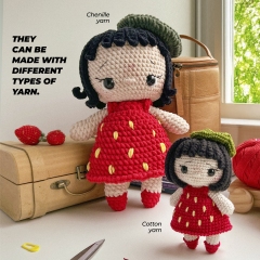 Salad Fruit - Strawberry amigurumi by GatoMia
