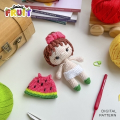 Salad Fruit - Watermelon amigurumi pattern by GatoMia