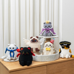 Siamese Cat with Angel Wings amigurumi pattern by The Loop Story