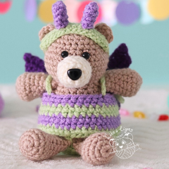 Kuma the butterfly-bear amigurumi pattern by LikeALigerCrochet