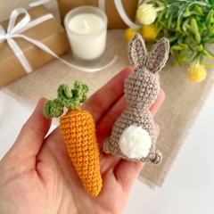 Bunny & carrot Easter garland amigurumi by AmiGuide