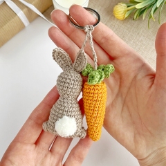 Bunny & carrot Easter garland amigurumi pattern by AmiGuide