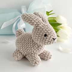 Cozy plush bunny toy  amigurumi pattern by AmiGuide