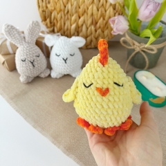 Easter eggs plush: bunny, chicken amigurumi by AmiGuide