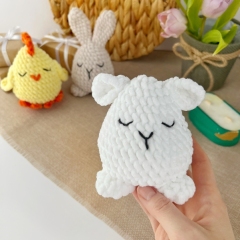 Easter eggs plush: bunny, chicken amigurumi pattern by AmiGuide