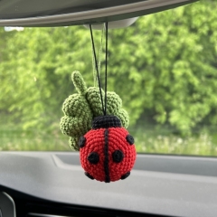 Mini ladybug keychain amigurumi pattern by AmiGuide