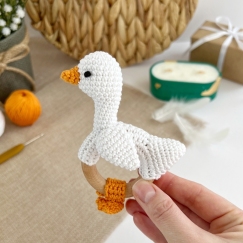 Goose baby rattle