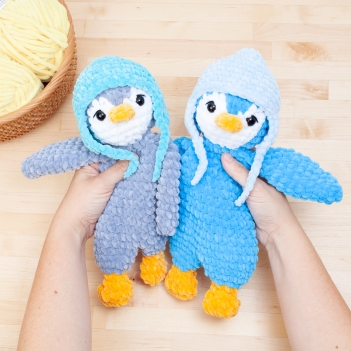 Penguin lovey, amigurumi comforter amigurumi pattern by Diminu