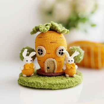 Carrot House amigurumi pattern by Fluffy Tummy