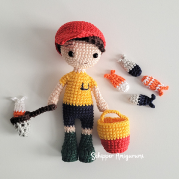 Catching fish - Little Moments amigurumi pattern by Schipper Amigurumi