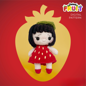 Salad Fruit - Strawberry amigurumi pattern by GatoMia