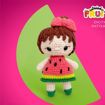 Salad Fruit - Watermelon amigurumi pattern by GatoMia