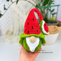 Summer Gnome Watermelon amigurumi pattern by TANATIcrochet
