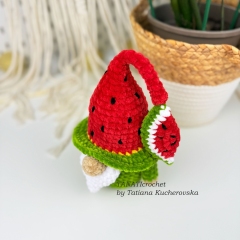 Summer Gnome Watermelon amigurumi pattern by TANATIcrochet