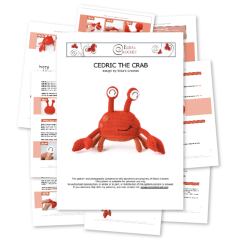 Cedric the Crab amigurumi pattern by Elisas Crochet