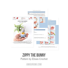 Zippy the Bunny amigurumi pattern by Elisas Crochet