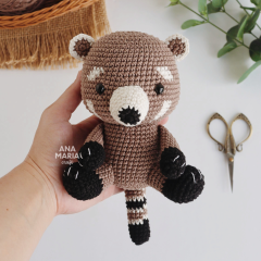 Eddy, the Coati amigurumi pattern by Ana Maria Craft