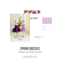 Spring dresses amigurumi pattern by Fluffy Tummy