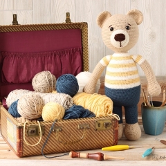 Mr. Teddy Bear amigurumi pattern by Jen Hayes Creations