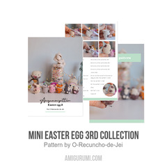 Mini easter egg 3rd collection amigurumi pattern by O Recuncho de Jei