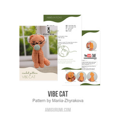 Vibe Cat amigurumi pattern by Mariia Zhyrakova