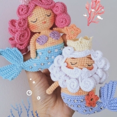 The Sea King and the Little Mermaid amigurumi by Miss Daisy Handmade