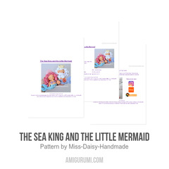 The Sea King and the Little Mermaid amigurumi pattern by Miss Daisy Handmade