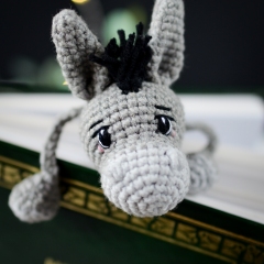 Herbert - donkey bookmark amigurumi pattern by Plączenitka