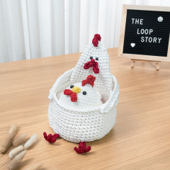 Chicken / Egg basket amigurumi pattern by The Loop Story