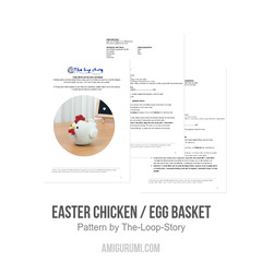 Chicken / Egg basket amigurumi pattern by The Loop Story