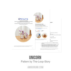 Unicorn  amigurumi pattern by The Loop Story