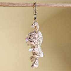 Keyring Stups the little rabbit  amigurumi pattern by SaphirhaseDesign
