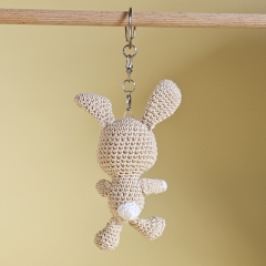 Keyring Stups the little rabbit  amigurumi pattern by SaphirhaseDesign