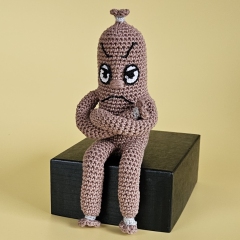 The Offended Liverwurst amigurumi pattern by SaphirhaseDesign