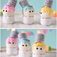 Drippy the aspiring Easter egg amigurumi pattern by LikeALigerCrochet