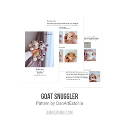 Goat Snuggler amigurumi pattern by DanArtEstonia