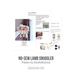 NO-SEW Lamb snuggler amigurumi pattern by DanArtEstonia